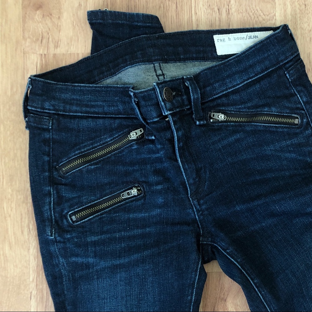 Rag & Bone Skinny Jeans with Front Zippers